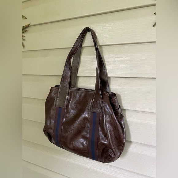 Tommy Hilfiger Y2K era faux leather purse NWOT dark brown shoulder bag vintage - Picture 2 of 15